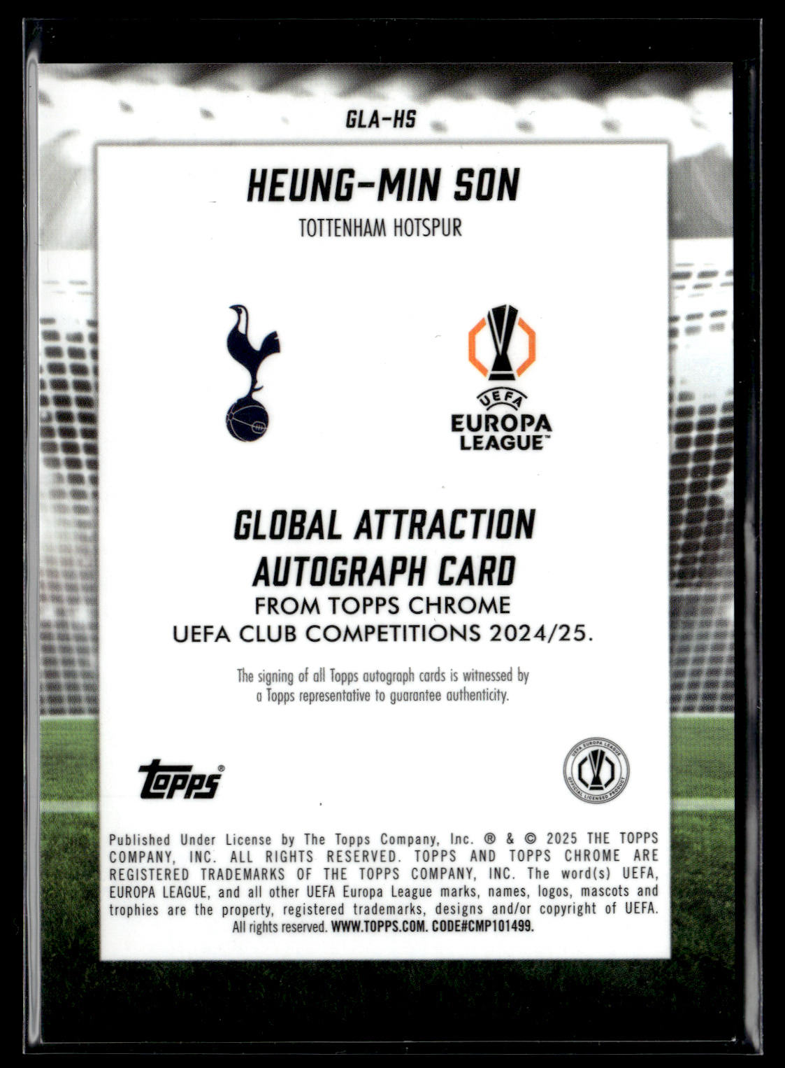 2024-25 Heung Min Son 12/99 Autographe GLA-HS Topps Chrome UCC
