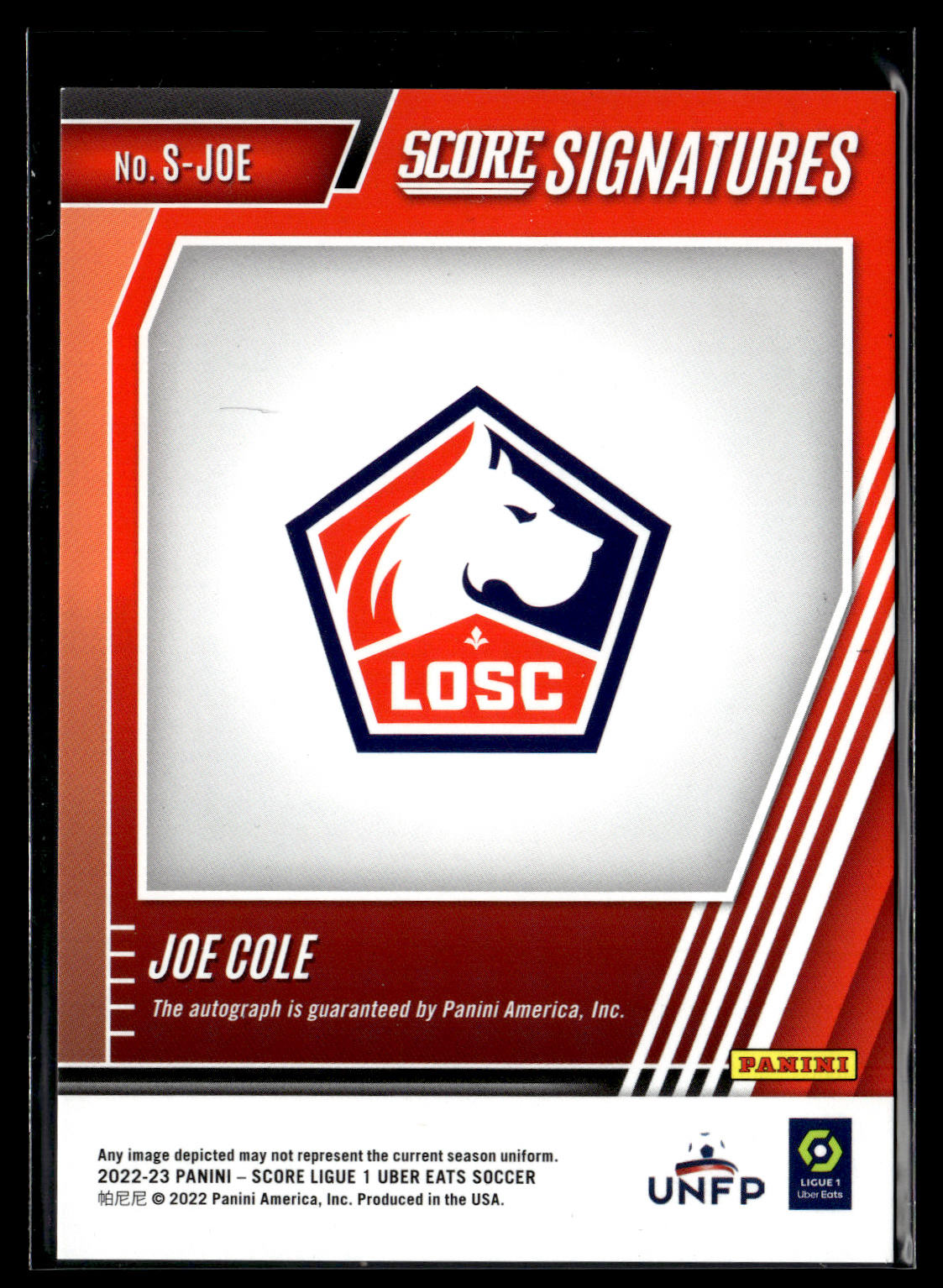 2024-25 Joe Cole 047/199 Autographe Panini Score L1