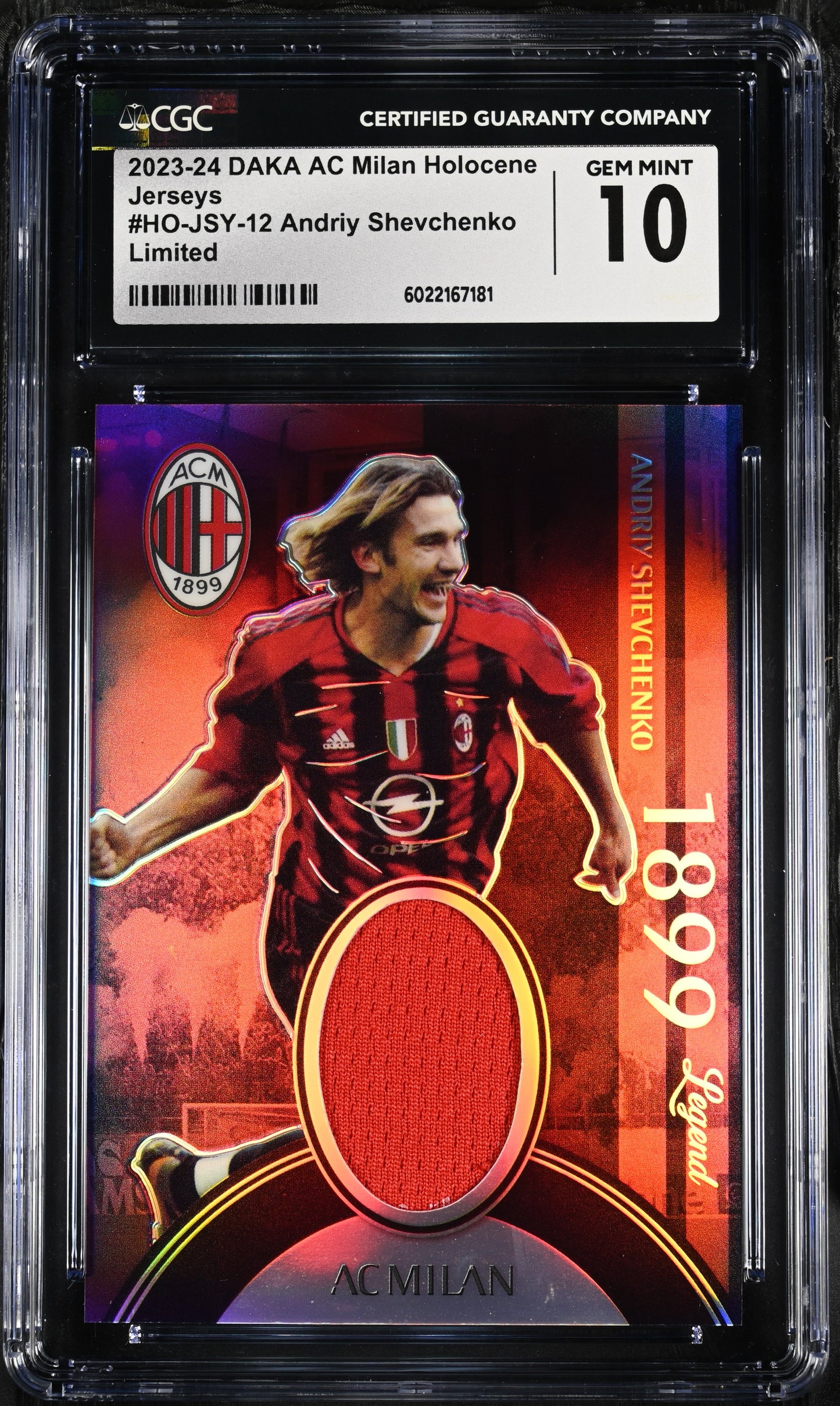 2023-24 Andry Shevchenko Patch/Relic Daka Holocene 47/70 CGC10