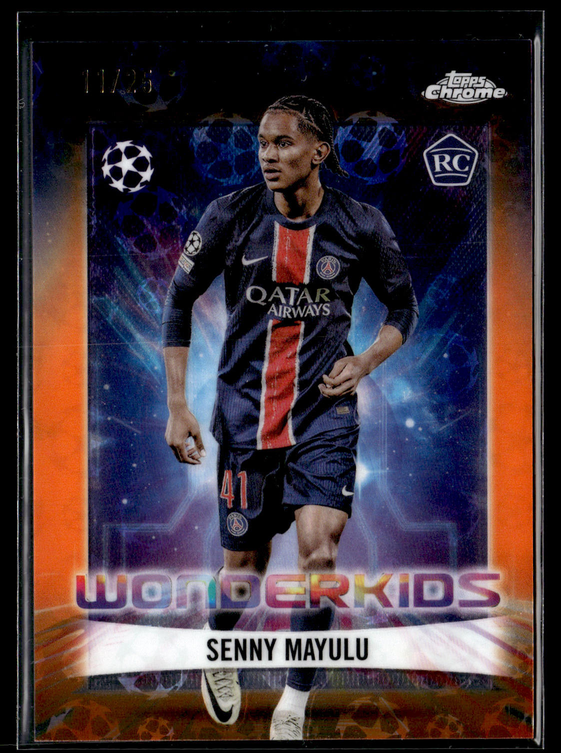 2024-25 Senny Mayulu 11/25 Topps Chrome Logofractor UEFA Club Competitions