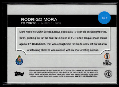 2024-25 Rodrigo Mora Hongbao Topps Chrome UEFA Club Competitions