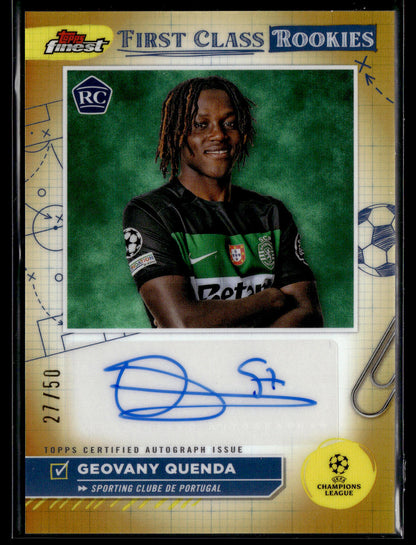 2024-25 Geovany Quenda 27/50 First Class Topps Finest UEFA Club Competitions