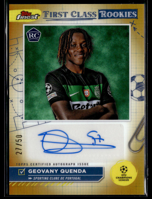 2024-25 Geovany Quenda 27/50 First Class Topps Finest UEFA Club Competitions