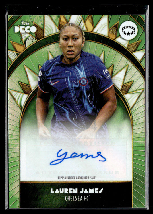 2024-25 Lauren James 20/99 Autographe Topps Deco UEFA Club Competitions