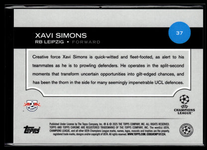 2024-25 Xavi Simons 8/8 Hongbao Topps Chrome UEFA Club Competitions
