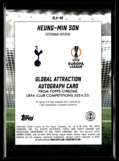 2024-25 Heung Min Son 12/99 Autographe GLA-HS Topps Chrome UCC