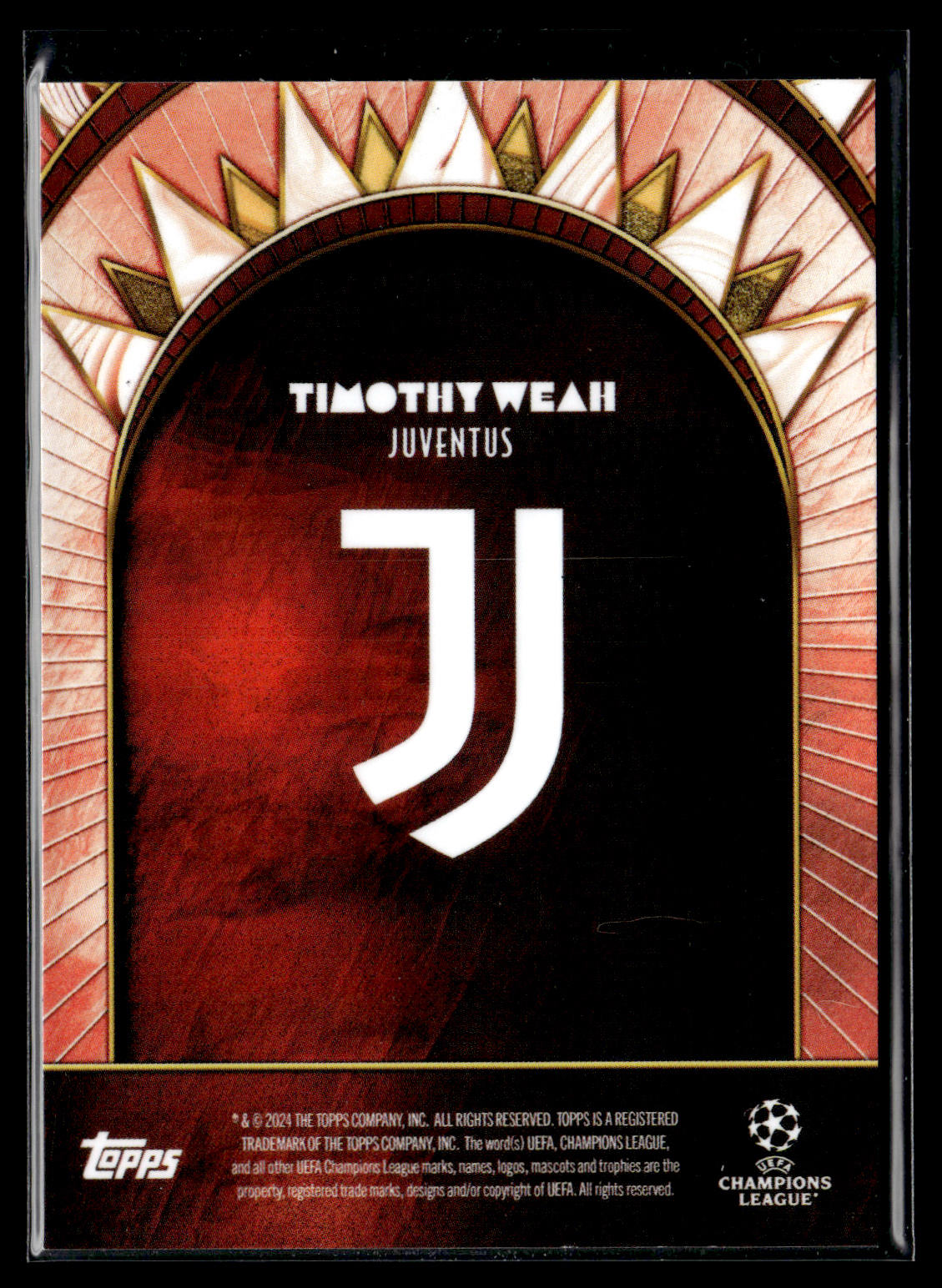 2024-25 Timothy Weah 05/10 Autographe Topps Deco UEFA Club Competitions
