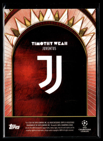 2024-25 Timothy Weah 05/10 Autographe Topps Deco UEFA Club Competitions
