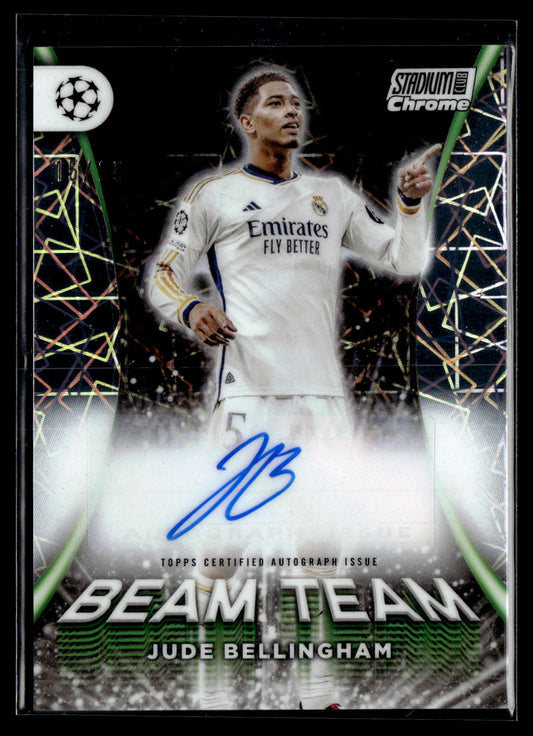 2023-24 Jude Bellingham 15/25 Autographe Beam Team Topps Stadium Chrome UCC