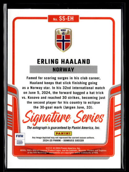 2024-25 Erling Haaland Authographe Panini Donruss