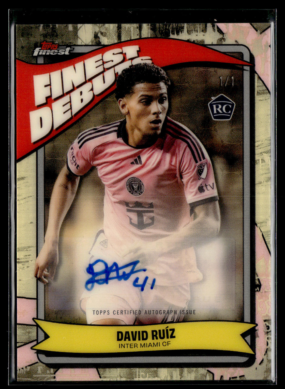 2024 David Ruíz 1/1 Autographe Superfractor Finest MLS Finest Debut