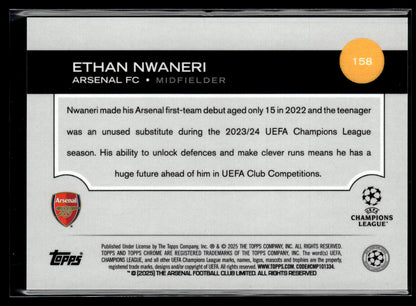 2024-25 Ethan Nwaneri Heroes Topps Chrome UEFA Club Competitions