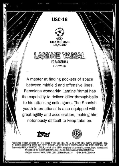 2023-24 Lamine Yamal Ultimate Stage Topps Chrome UEFA Champions League