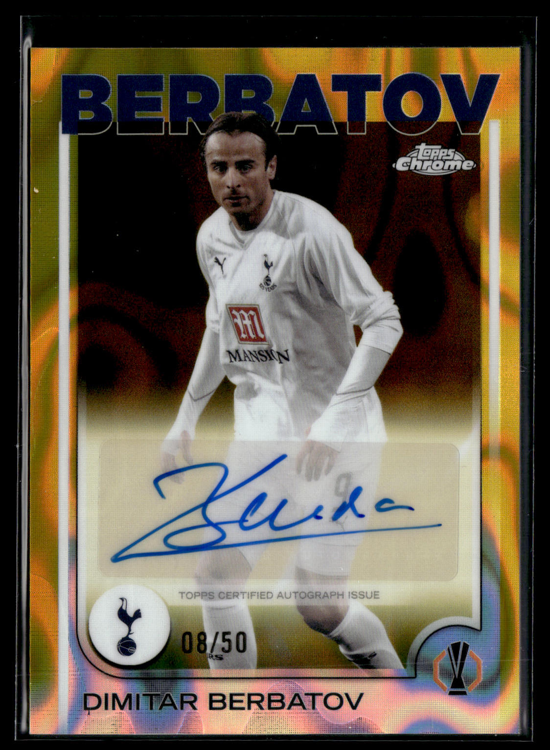 2024-25 Dimitar Berbatov 08/50 Autographe Topps Chrome UCC