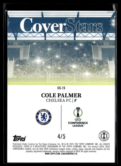 2024-25 Cole Palmer 4/5 Cover Stars Topps UEFA Club Competitions