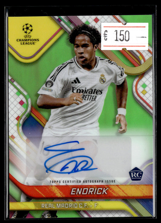 2024-25 Endrick 13/99 Autographe Topps Finest UEFA Club Competitions
