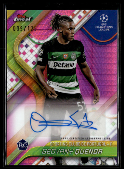 2024-25 Quenda 009/125 Autographe RC Topps Finest UEFA Club Competitions