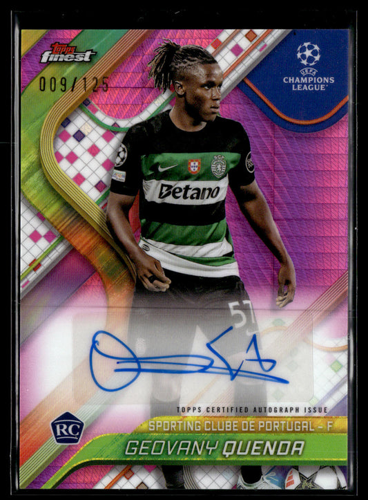 2024-25 Quenda 009/125 Autographe RC Topps Finest UEFA Club Competitions