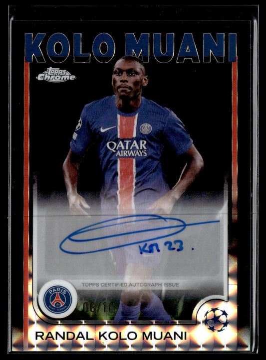 2024-25 Kolo Muani 06/10 Autographe Topps Chrome UCC