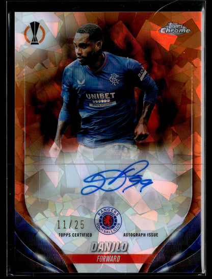 2024-25 Danilo 11/25 Autographe Topps Chrome Sapphire UCC