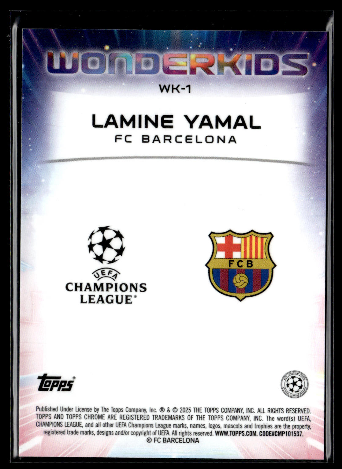 2024-25 Lamine Yamal 49/50 Topps Chrome Logofractor UCC
