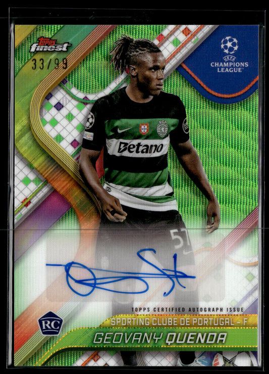 2024-25 Quenda 33/99 Autographe RC Topps Finest UEFA Club Competitions