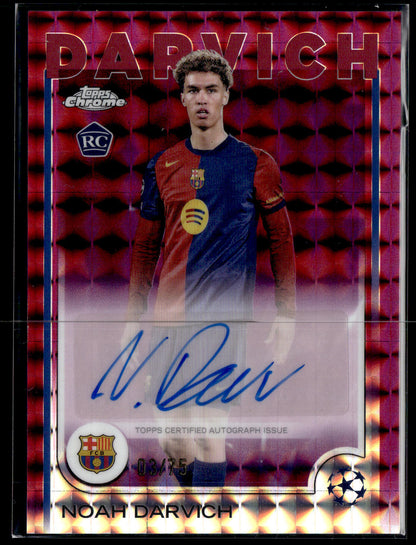 2024-25 Noah Darvich 03/75 Autographe RC Topps Chrome UCC
