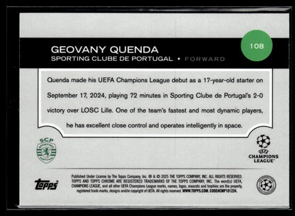 2024-25 Quenda 79/99 RC Topps Chrome UEFA Club Competitions