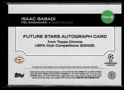 2024-25 Babadi 151/250 Autographe RC Topps Chrome UCC
