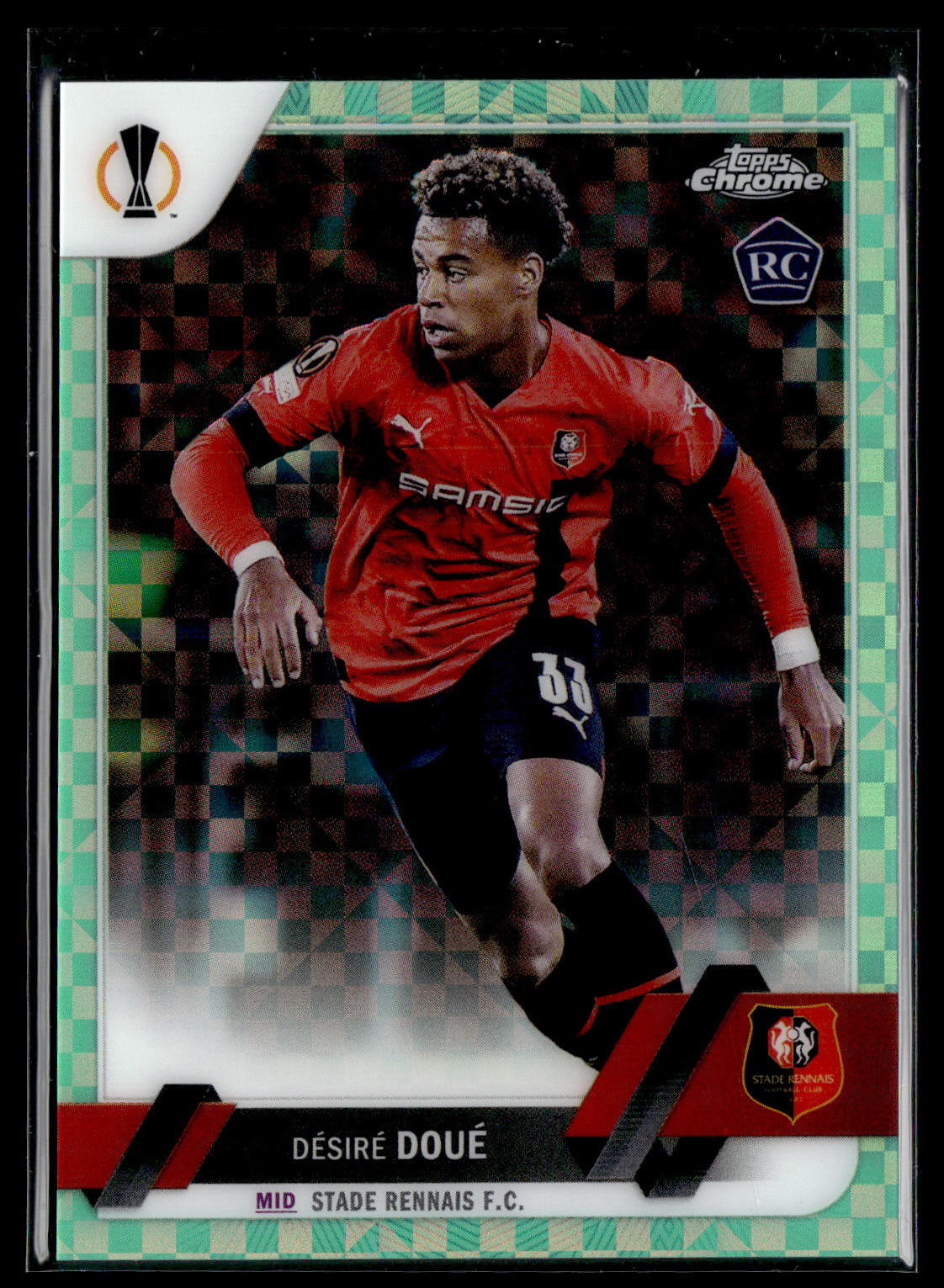 2022-23 Désiré Doué 327/399 RC Topps Chrome UEFA Club Competitions