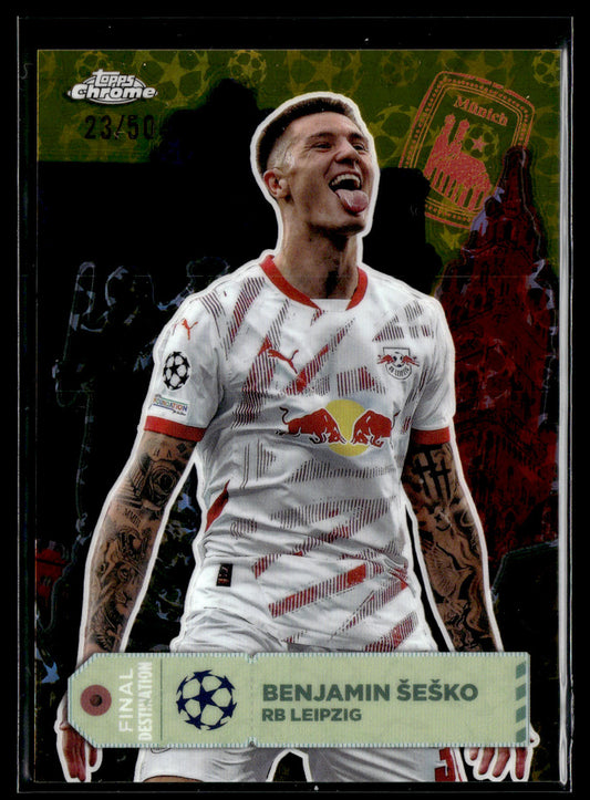 2024-25 Benjamin Sesko 23/50 Topps Chrome Logofractor UEFA Club Competition