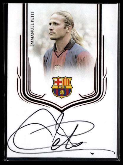 2024-25 Emmanuel Petit 01/02 Authographe On-Card Futera Unique FC Barcelona