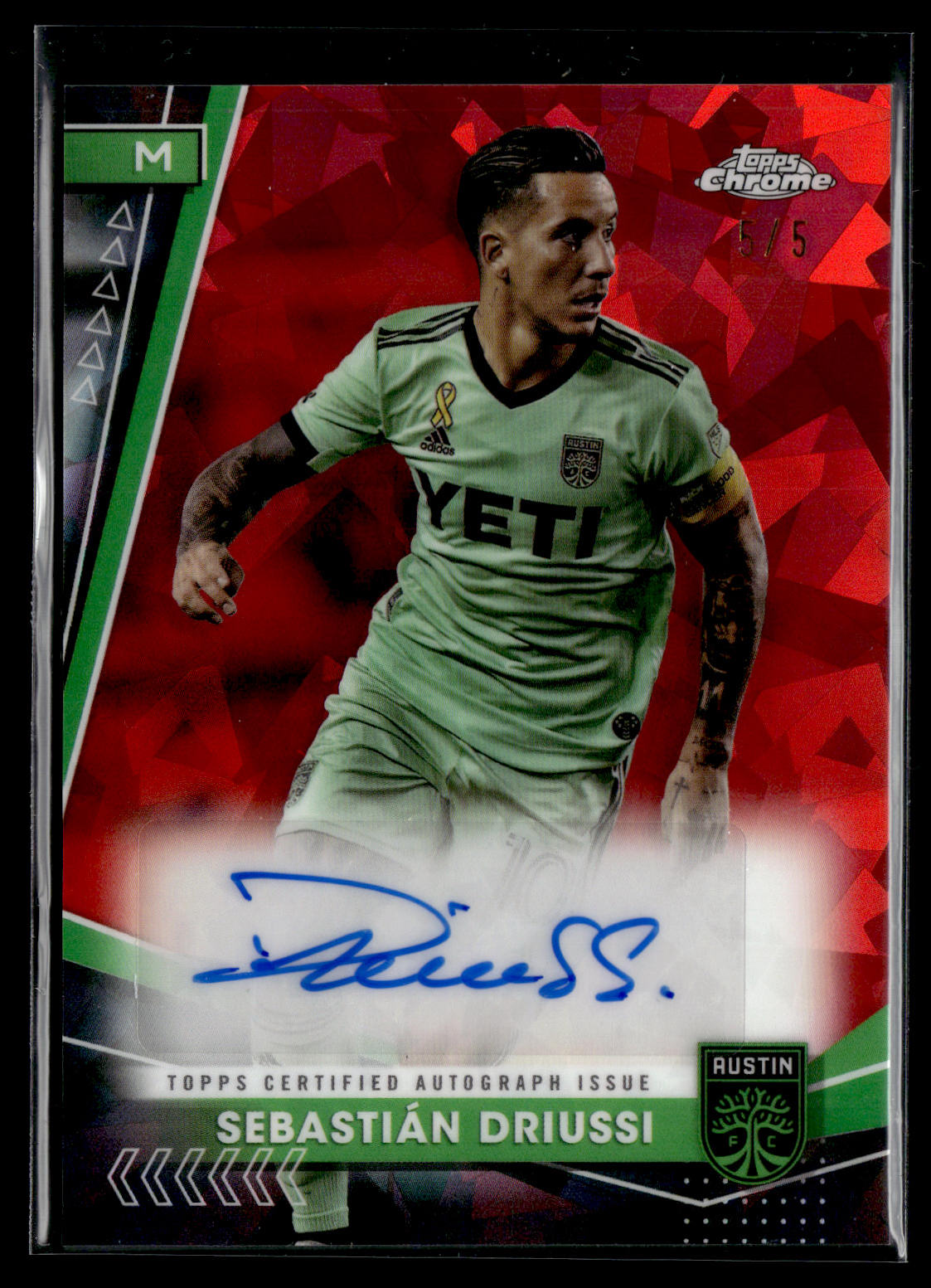 2023-24 Sebastian Driussi 5/5 Autographe Topps Chrome MLS