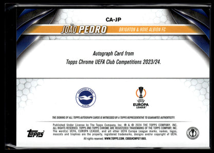 2024-25 Joao Pedro 059/299 Autographe Topps Chrome UCC