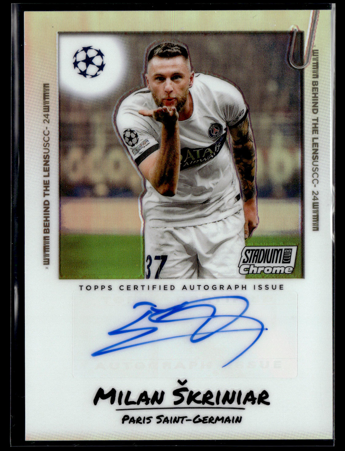 2024-25 Milan Skriniar Autographe Topps Stadium Chrome UCC