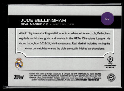 2024-25 Bellingham 3/8 Hongbao Topps Chrome UEFA Club Competitions