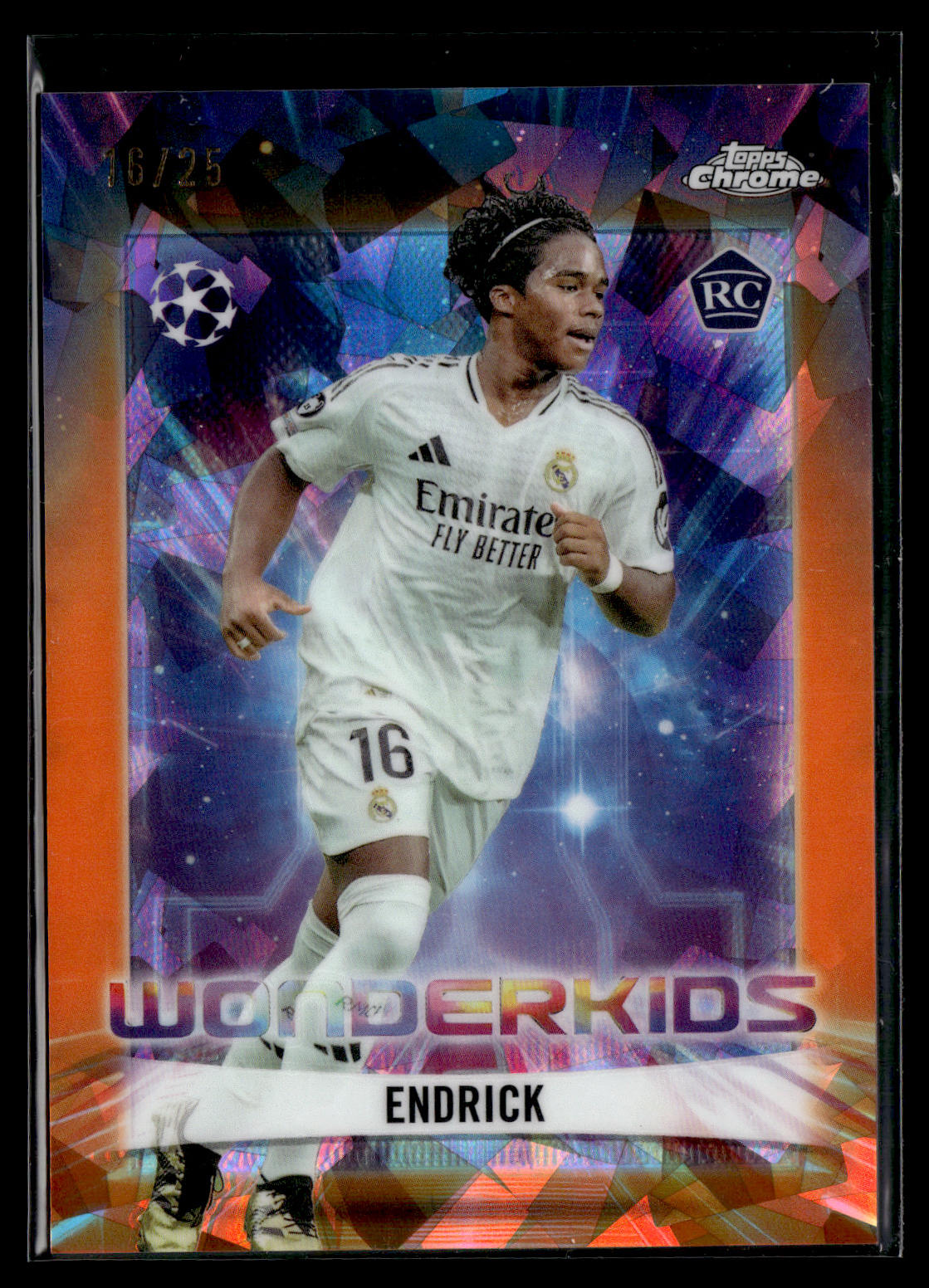 2024-25 Endrick 12/25 RC Wonderkids Topps Chrome Sapphire Edition UCC