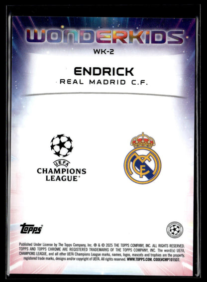2024-25 Endrick 16/25 RC Wonderkids Topps Chrome Sapphire Edition UCC
