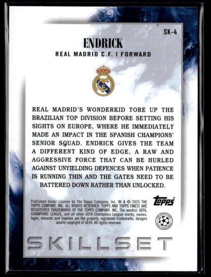 2024-25 Endrick 103/299 Skillset RC Topps Chrome UCC