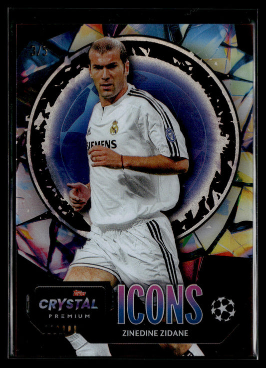 2024-25 Zinedine Zidane 2/5 Icons Topps Crystal