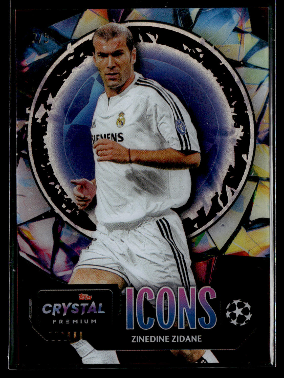 2024-25 Zinedine Zidane 3/5 Icons Topps Crystal