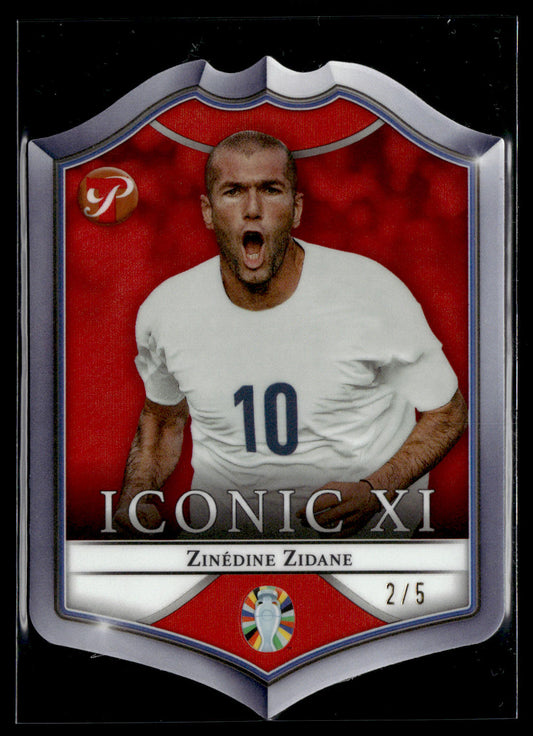 2024-25 Zinedine Zidane 2/5 Iconic XI Die Cut Topps Chrome Euro 2024
