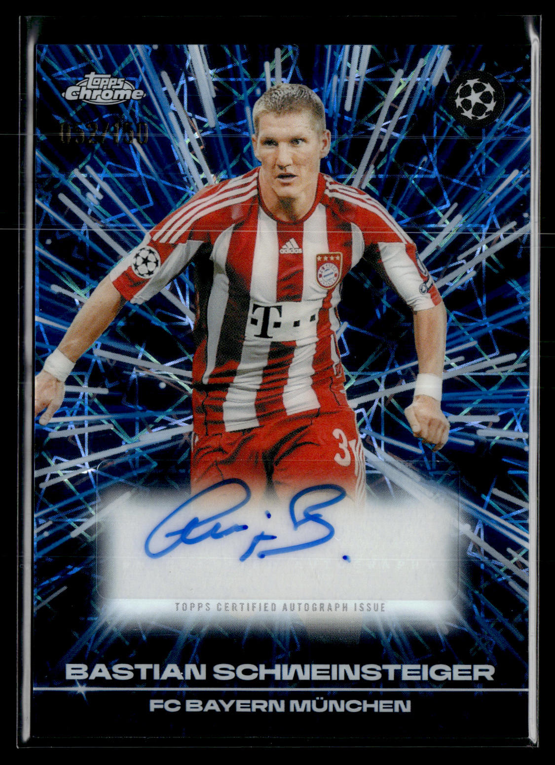 2025-26 Topps Chrome UCC Bastian Schweinsteiger Black Lazer Auto